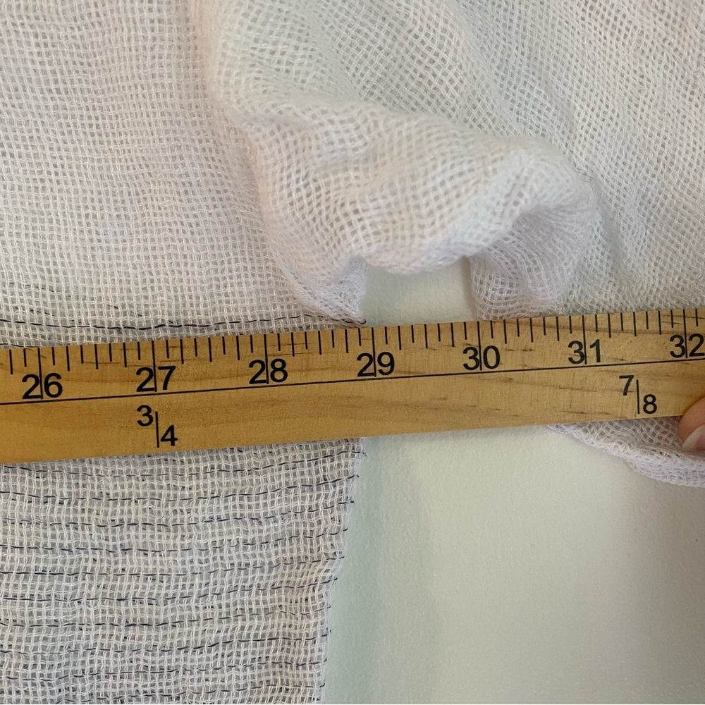 Pure Jill J. Jill Oversized Linen Gauze Gradient Tee - White to Light Blue 2X - Picture 7 of 7